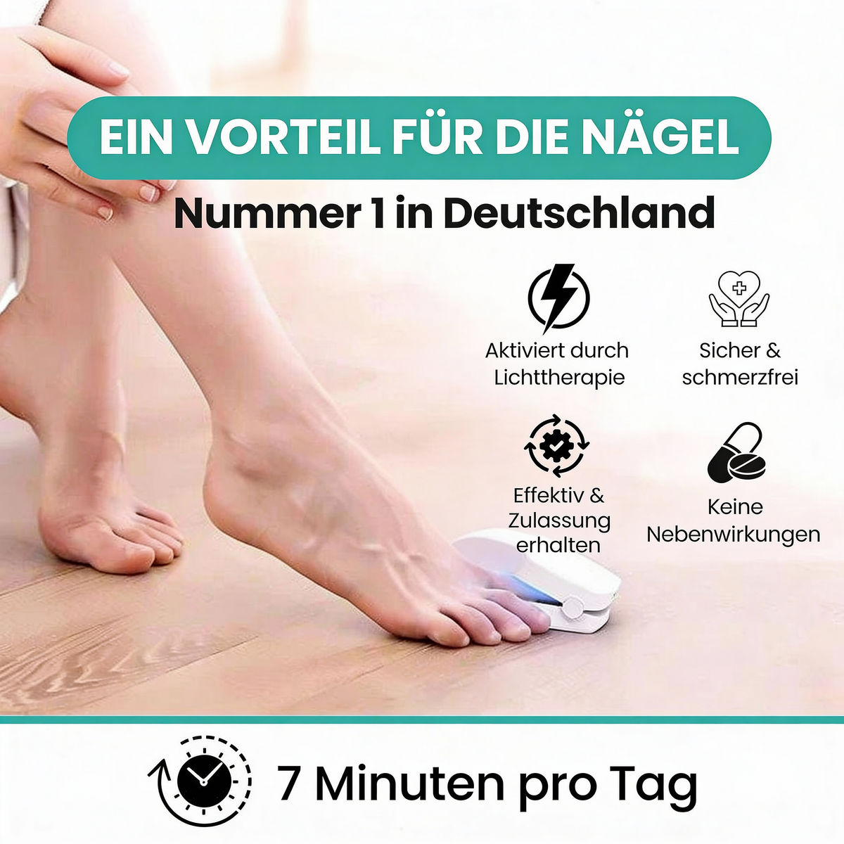Schluss mit Nagelpilz – 7 Minuten pro Tag zu Hause.